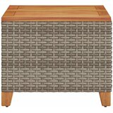  Vrtni stol sivi 45 x 45 x 37 cm od poliratana i bagremovog drva | shoptok.hr