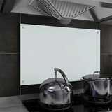 vidaXL Kuhinjska zaštita od prskanja bijela 80 x 50 cm kaljeno staklo Cijene