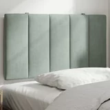 Jastuk za uzglavlje svjetlosivi 80 cm baršunasti