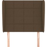 Uzglavlje s ušima tamnosmeđe 83 x 23 x 118/128 cm od tkanine | shoptok.hr