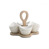 Brandani Riccioli di fata set 4kos servirne skledice porcelan 17x17xh14cm, (20455531) Cene