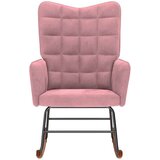 vidaXL Gugalni stol roza žamet | Shoptok.si