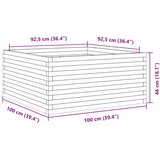  Vrtna sadilica bijela 100x100x46 cm od masivne borovine | shoptok.hr