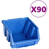  96-dijelni set kutija za pohranu sa zidnim pločama plavo-crni | shoptok.hr