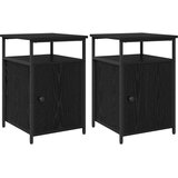  Noćni ormar s ladicama 2 pcs Crni hrast Konstruirano drvo | Eponuda.com