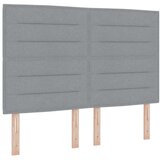  LED okvir za krevet s madracem Svjetlosiva 160 x 200 cm Tkanina - Svjetlosiva 160 x 200 cm Dizajn linija | shoptok.hr