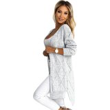 Numoco Women's cardigan with longer back - grey | Shoptok.si