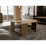 CARRYHOME Klubska Miza Gibarian, Barva Hrasta, Siva | Shoptok.si