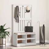 vidaXL Drvo za dvoranu SANDENS bijelo 87x40x159,5 cm puno drvo bor | shoptok.hr