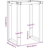  Noge za blagovaonski stol O-oblika 60x50x73 cm čelik | shoptok.hr