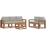  Set vanjskih sofa 6 kom. Prirodna i svijetlo siva | shoptok.hr