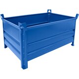 Heson zaboji za zlaganje s polno steno, šxd 800 x 1200 mm, nosilnost 2000 kg, modra, od 1 kosa | Shoptok.si