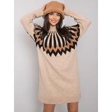 RUE PARIS Dress-LC-SK-0098.37X-Beige | Shoptok.si