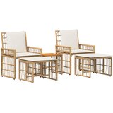  Set vanjskog namještaja 5 pcs Prirodna i krema bijela | shoptok.hr