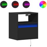  Zidni TV ormarići s LED svjetlima 2 kom crni 41x31x45 cm | Eponuda.com