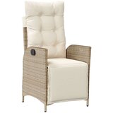 vidaXL 7-delni set vrtno-dining bež poli ratan | Shoptok.si