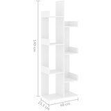 Ormarić za knjige bijeli 48 x 25,5 x 140 cm konstruirano drvo | shoptok.hr