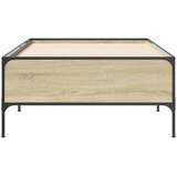  Okvir za krevet boja hrasta 100x200cm konstruirano drvo i metal | shoptok.hr