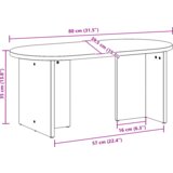  Klubska miza Voščeno rjava 80 x 39.5 x 35 cm Trden borov les, (5000073408) | Shoptok.si