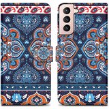 Cadorabo Ohišje, združljiv s Samsungom - Design Blue Mandala št. 1 - Zaščitni pokrov z magnetnim zapiranjem, funkcijo stojala in režo za kartico, (20591903) Cene