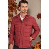 Dewberry M8625 MEN'S COAT-PLAIN BURGUNDY Cene