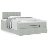 vidaXL Okvir kreveta s madraca svijetlosivi 120x200cm baršunasti | shoptok.hr