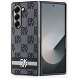 Dkny PU Leather Checkered Pattern and Stripe Samsung Galaxy Z Fold 6 Black Ovitek za telefon Vijolična | Shoptok.si