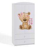 HAPPYKIDS GARDEROBNA OMARA DREAMY MEDVEDKA (VE BARV)-Bela Cene