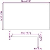  Okenske police 2 kosa temno rjava 70x40x2 cm trdna hrastovina, (22124654) | Shoptok.si