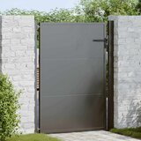  Vrtna vrata 110 x 130 cm Crna Može se zaključati | shoptok.hr