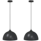  Viseće svjetiljke 2 kom podesive visine E27 crne Ø 30 cm metal | shoptok.hr