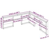  Knjižnica vzglavje L-oblike voščeno rjava 180 cm trdna borovina, (21792179) | Shoptok.si