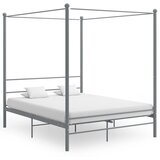  Okvir za krevet s nadstrešnicom sivi metalni 160 x 200 cm | shoptok.hr
