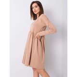 RUE PARIS Dress-RV-SK-6008.19X-camel | Shoptok.si
