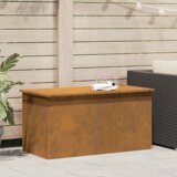 vidaXL Vanjska kutija za spremanje s pohranom Smeđa 100 x 50.5 x 50 cm | shoptok.hr