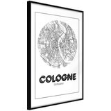  Poster - City Map: Cologne (Round) 30x45 Cijene