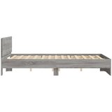  Okvir kreveta s uzglavljem siva boja hrasta 140 x 200 cm | shoptok.hr