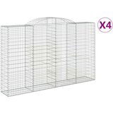  Lučne gabionske košare 4 kom 300x50x180/200cm pocinčano željezo | shoptok.hr