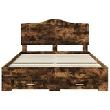  Konstrukcija postelje z vzglavjem Dimljeni oreh 140 x 200 cm, (5000102247) | Shoptok.si