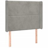  LED uzglavlje svjetlosivo 103 x 16 x 118/128 cm baršunasto | shoptok.hr