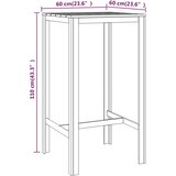  Barski stol 60 x 60 x 110 cm od impregnirane borovine | shoptok.hr