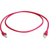 Telegärtner RJ45 križni omrežni priključni kabel CAT 6A S/FTP 0.50 m rdeče barve z zaščito pred gorenjem\, brez halogena (20416395) | Shoptok.si