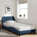  Krevet s madracem Dover plavi 90 x 190 cm od tkanine | shoptok.hr