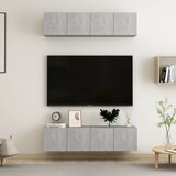 TV ormarići 4 kom boja betona 60 x 30 x 30 cm konstruirano drvo | shoptok.hr