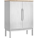  Strani šal FLORO Bela 70 x 30 x 70,5 cm Masivno borovo les, (5000217907) | Shoptok.si