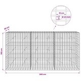  Gabion s žicom debljine 3 5 mm i mrežom 5x10 cm 300x20x150 cm - 20 cm 150 cm 300 cm | shoptok.hr
