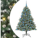 vidaXL Umestno božično drevo med 300 LED Zelena 126 x 126 x 180 cm | Shoptok.si