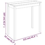  Barski stol MDF crni 115 x 55 x 107 cm | shoptok.hr