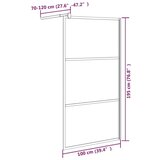 vidaXL Pregrada za tuširanje 100 x 195 cm s tamnim staklom ESG crna | shoptok.hr