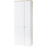 XORA garderobna omara bela, hrast artisan | Shoptok.si